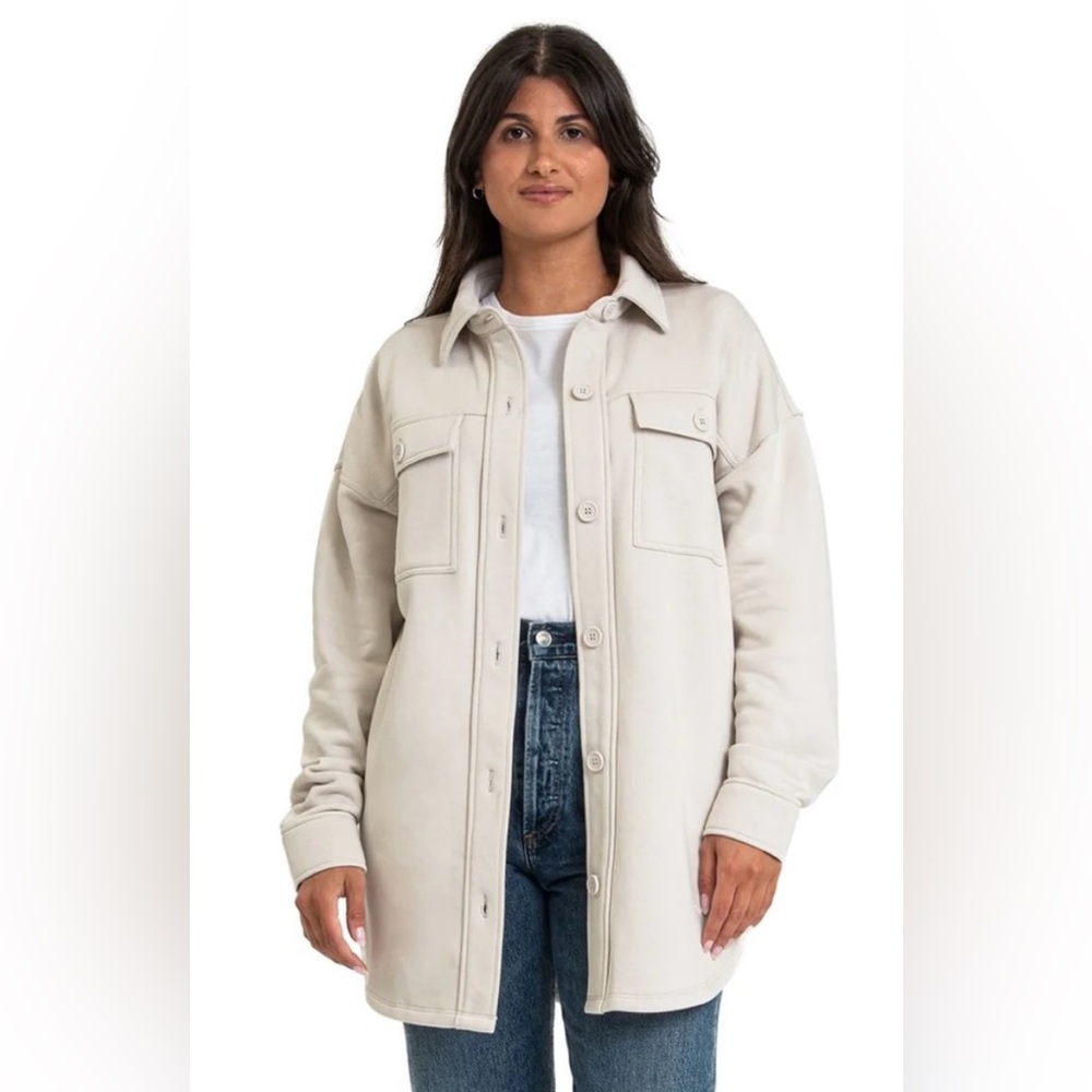 Lazy pants LazyPants Shacket in Bone